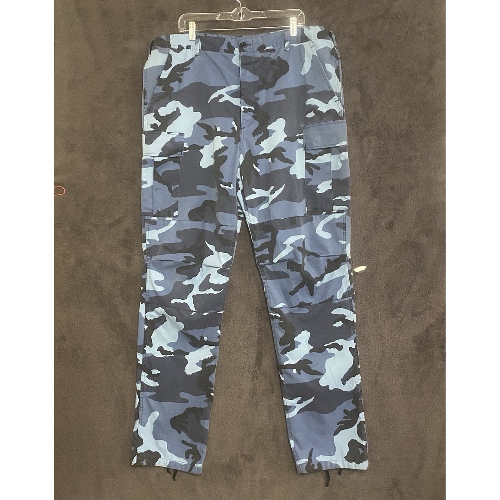 US Navy Blue Camouflage Camo Pants 8415-01-084-1716 Mens Size X-Large-Long